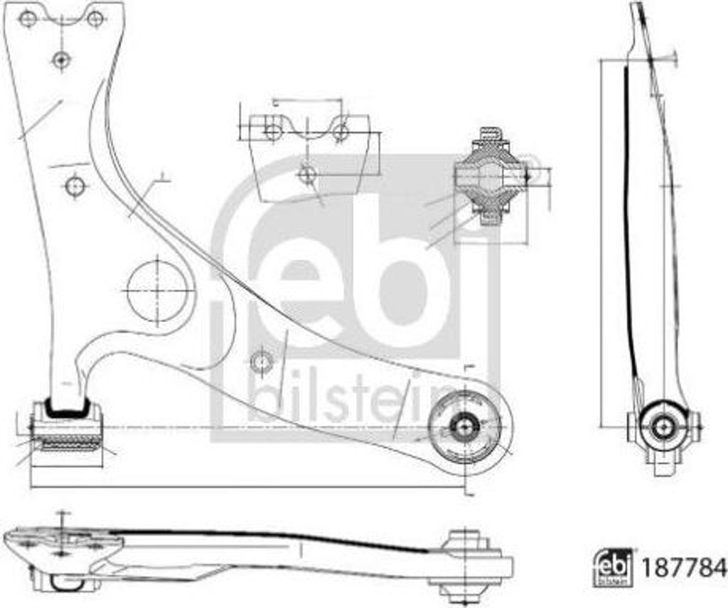 FEBI BILSTEIN 187784 Querlenker Vorne Rechts für TOYOTA RAV Produktbild 