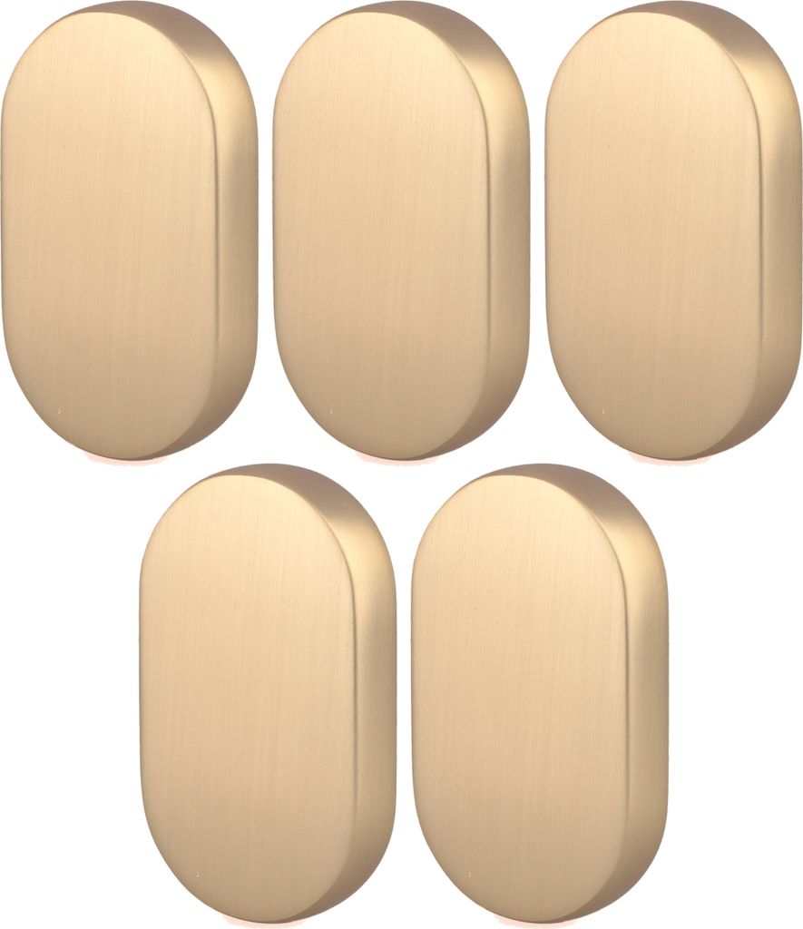 Natural Goods Berlin Möbelgriffe rund OVAL, 16mm Lochabstand, Schrankknöpfe passend für 15-22mm Türstärken, Griffe für Küchenschränke, Komm...