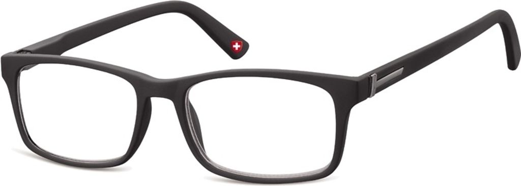 lesebrille MR73 Unisex rechteckig schwarz Stärke +1,50