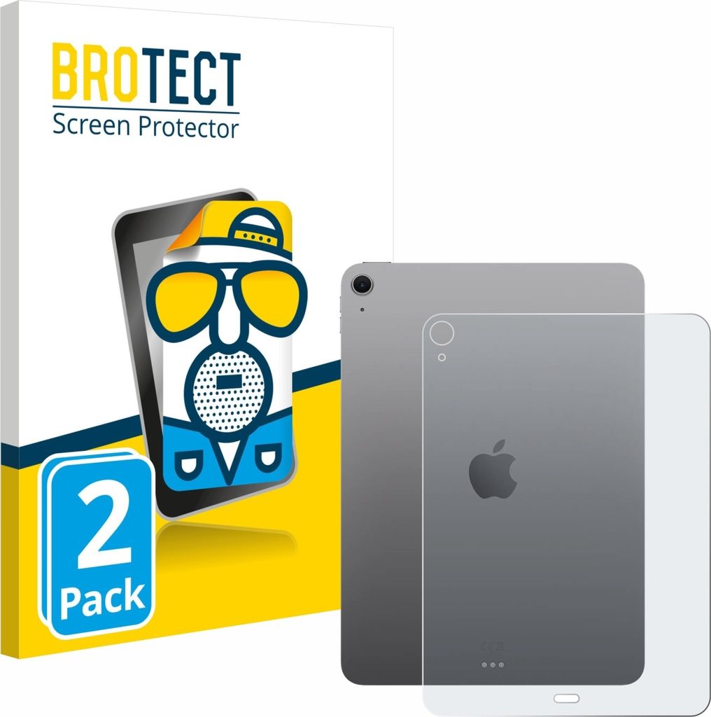 2x BROTECT Schutzfolie für Apple iPad Air 11" M3 2025 (Rückseite) Displayschutz Displayschutzfolie Folie Matt Entspiegelungsfolie