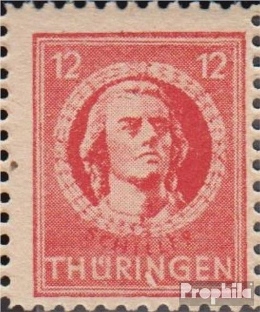 Briefmarken Sowjetische Zone (All.Bes.) 1945 Mi 97VII, weißer Fleck im ersten N (Feld 100) postfrisch Thüringen
