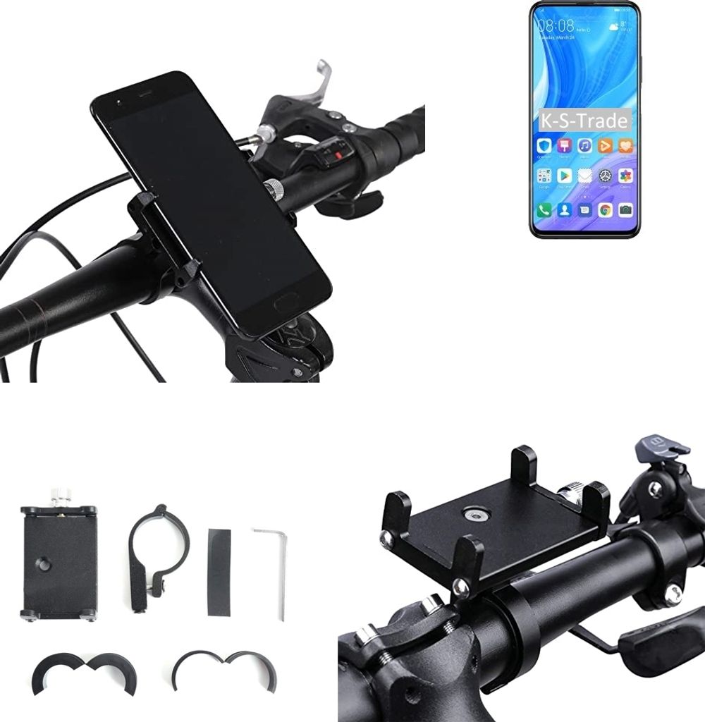 K-S-Trade Handyhalterung für das Fahrrad kompatibel mit Huawei Y9s Halter Lenkstange Fahrradhalterung Motorrad Bike Mount Befestigung Smartphone