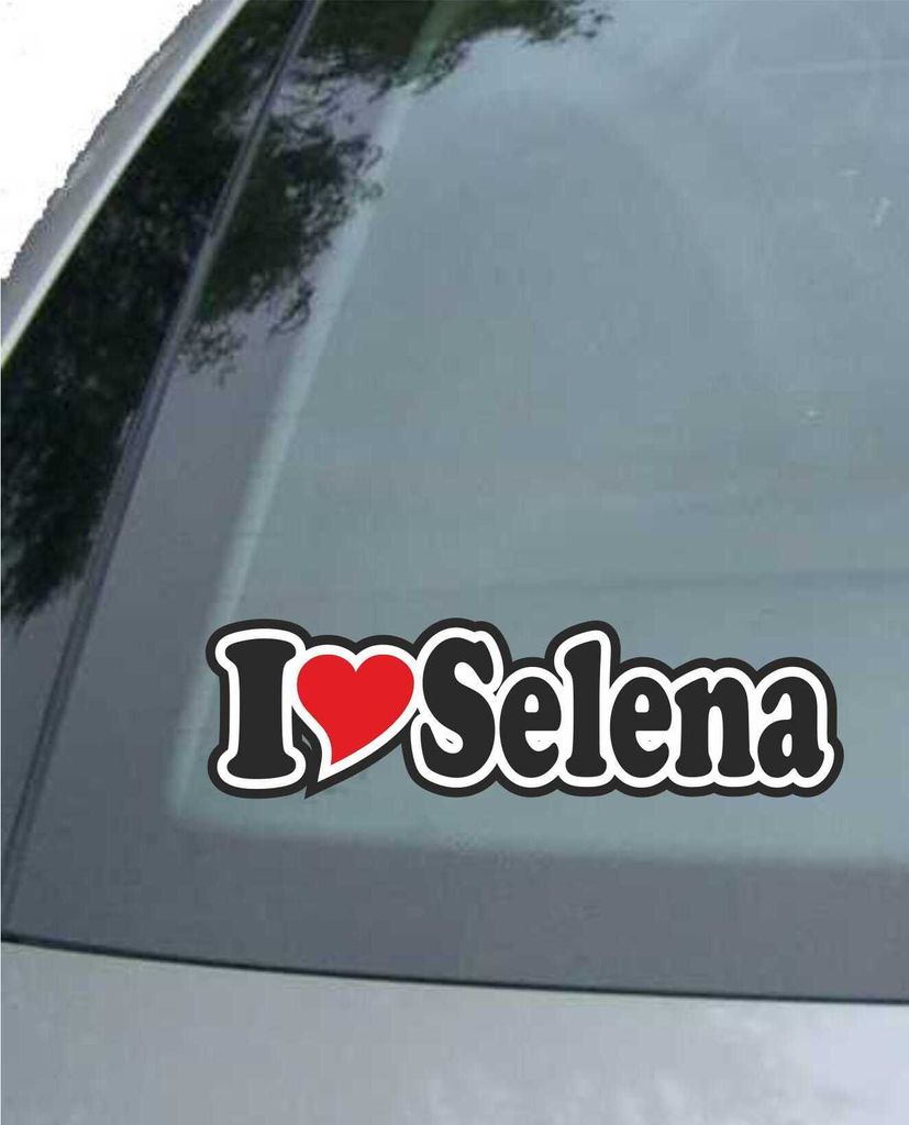 INDIGOS UG - Aufkleber / Autoaufkleber - I Love Heart - Ich liebe mit Herz 15 cm - I LOVE Selena- Auto LKW Truck - Sticker mit Namen vom Mann Frau ...
