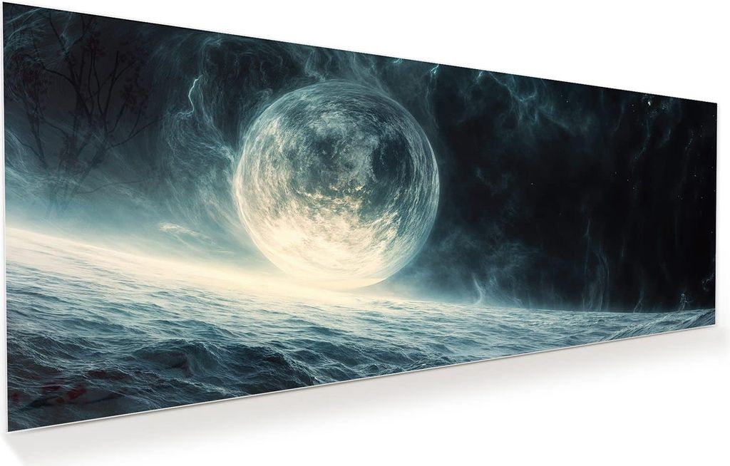 Glasbild 100x40cm in XXL für Wohnzimmer, Schlafzimmer Motiv Sterne im Kosmos