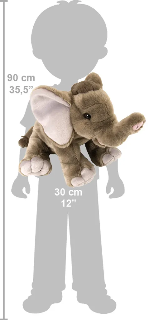 Doudou Bébé Éléphant Wild Republic - Peluche Sans Danger pour Bébé