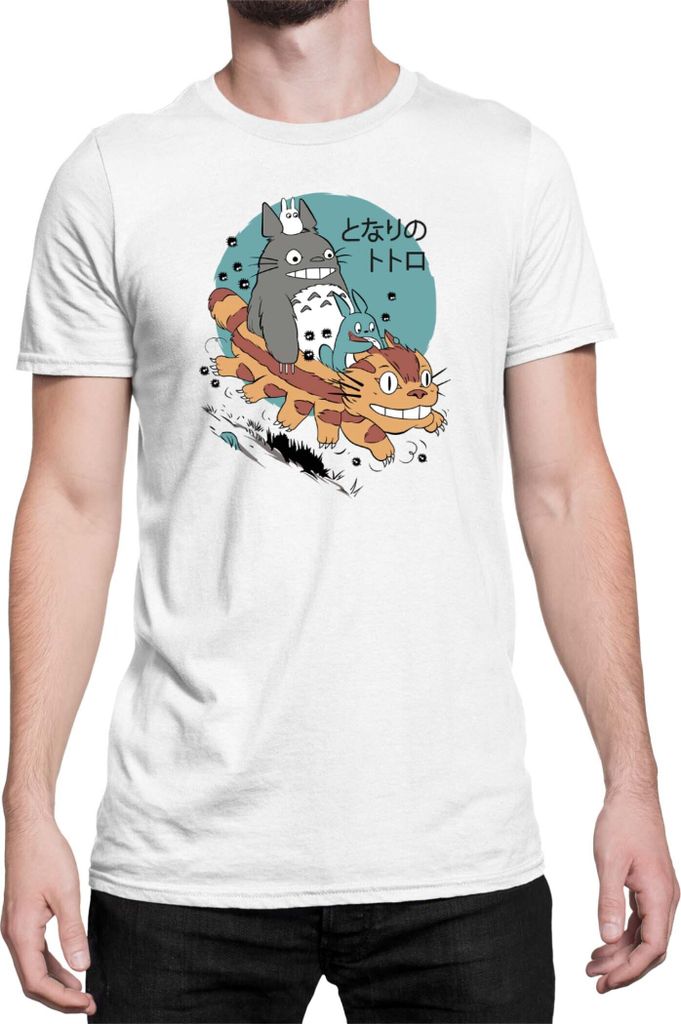 Herren T-Shirt Japan Anime Manga My Neighbor Totoro 01, Man M / Weiß
