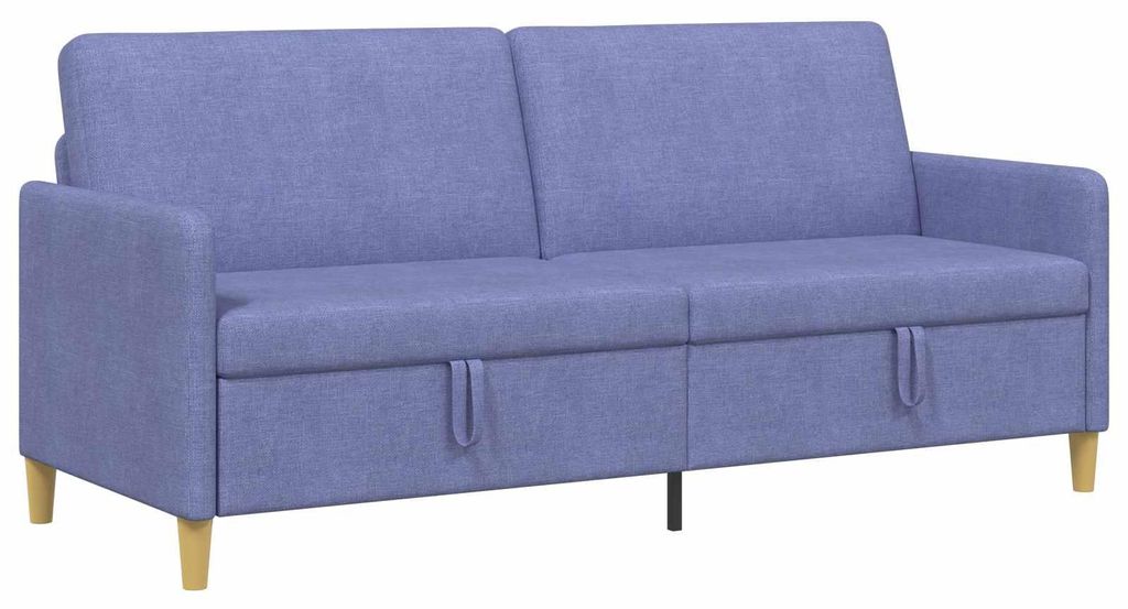 vidaXL Sofa mit Stauraum Jeans blau 192 x 78 x 87 cm Polyester
