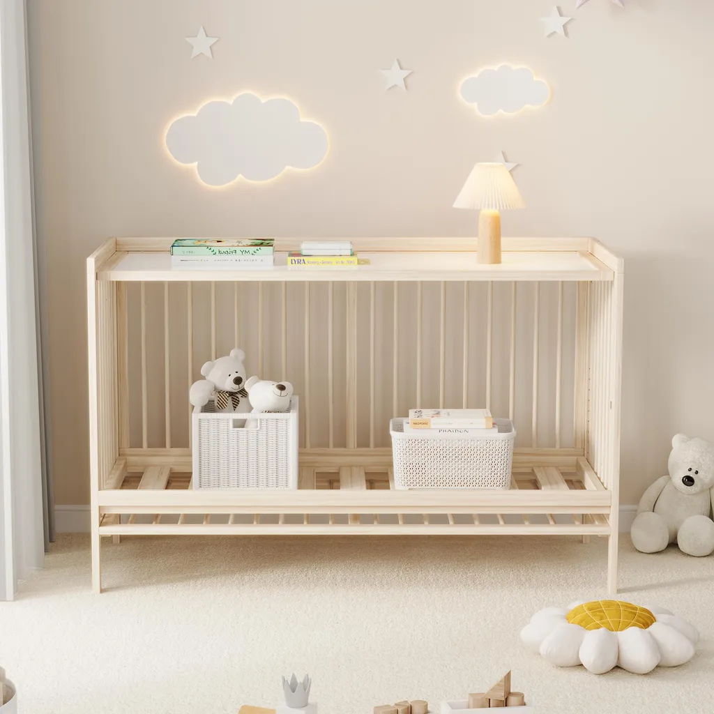 Lit d'appoint enfant 60x140 idéal pour transition berceau vers lit - 4