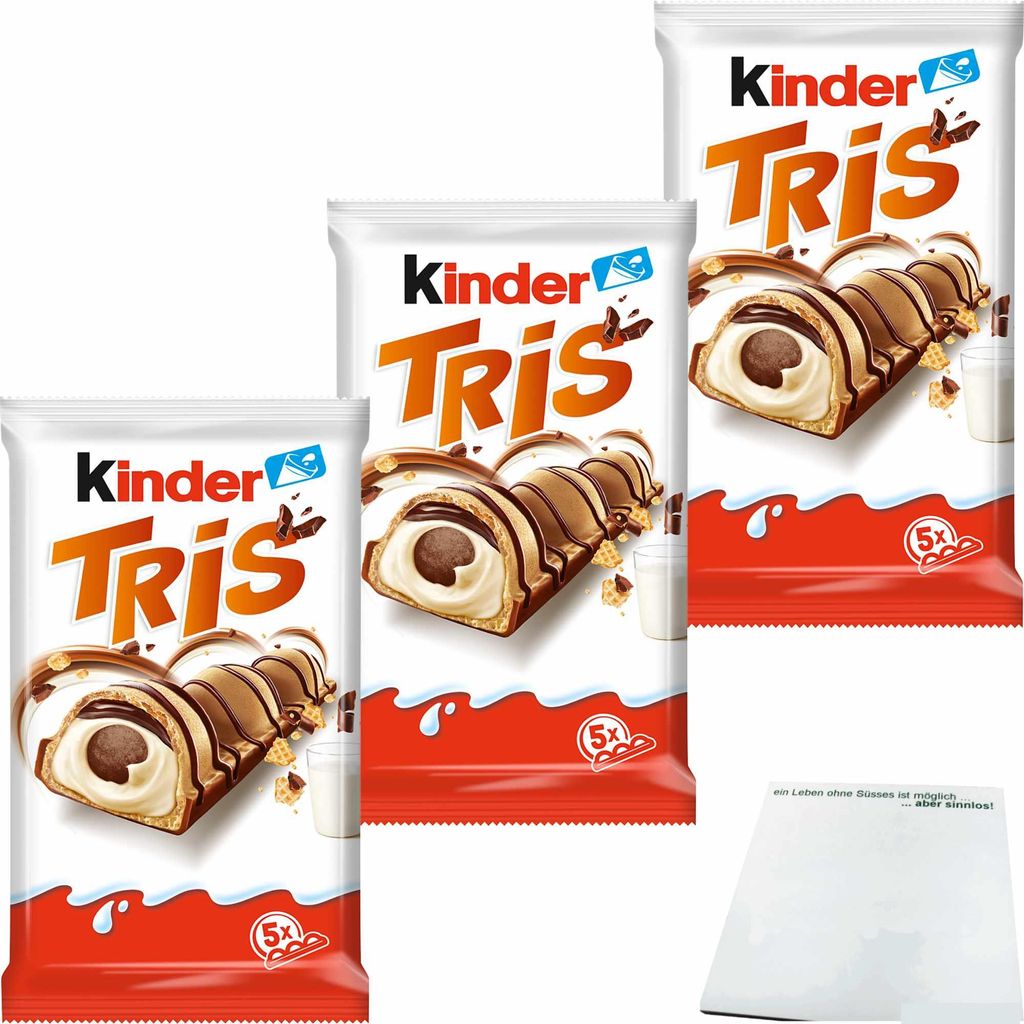 kinder Tris 3er Pack (3x5Stk Packung) + usy Block Produktbild 