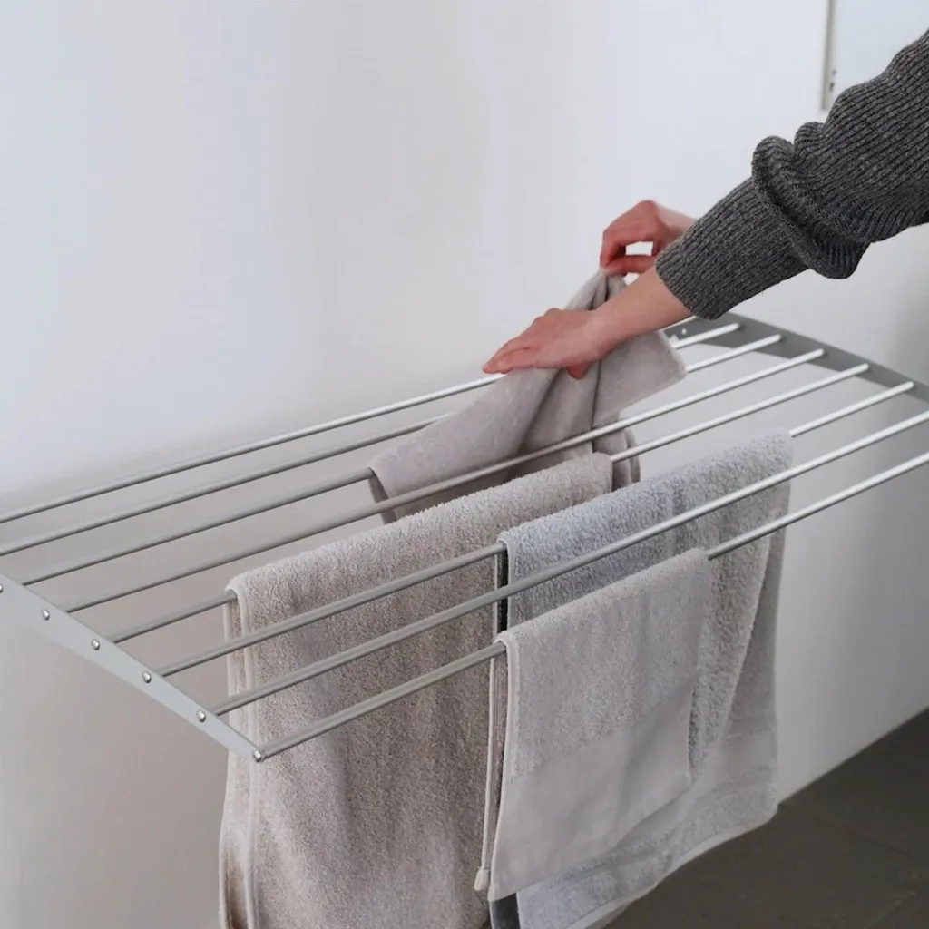 Foxydry Fold 80: Set 2 Stendini da Parete in Alluminio e Acciaio - 10