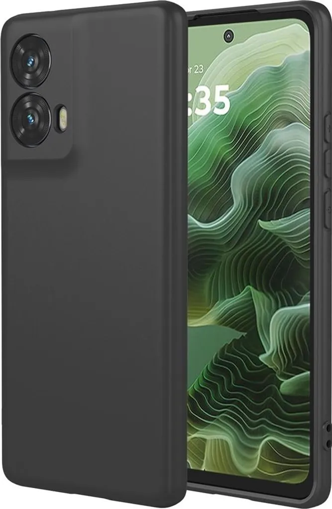 Custodia per Motorola Moto G35 - Cover posteriore in silicone Phonesta Soft Silk - Nero