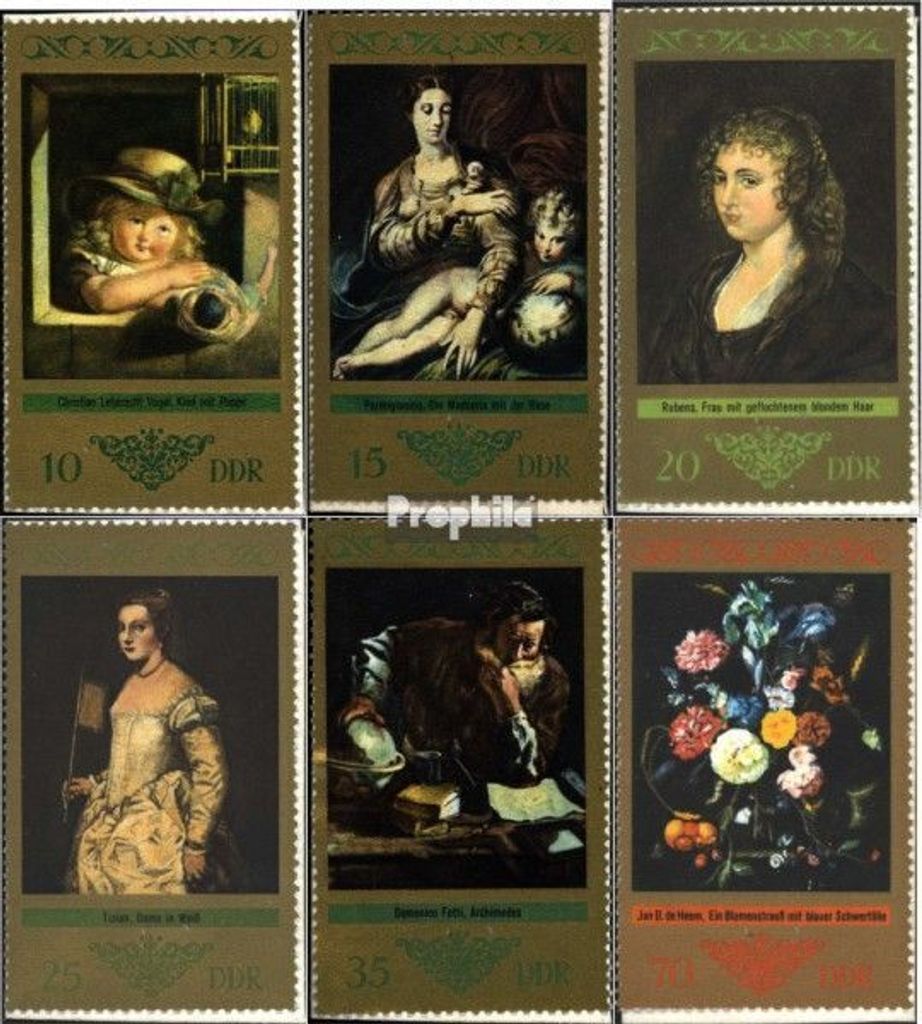 Briefmarken DDR 1973 Mi 1892-1897 (kompl.Ausgabe) postfrisch Staatliche Kunstsammlungen Dresden