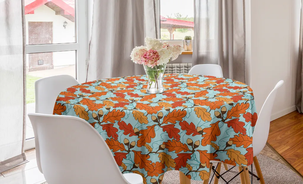 Ideale per Brunch: Tovaglia Rotonda 150cm ABAKUHAUS Tema Natura