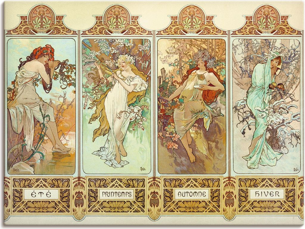 Alfons Mucha: Die vier Jahreszeiten, 1896, Produktbild 