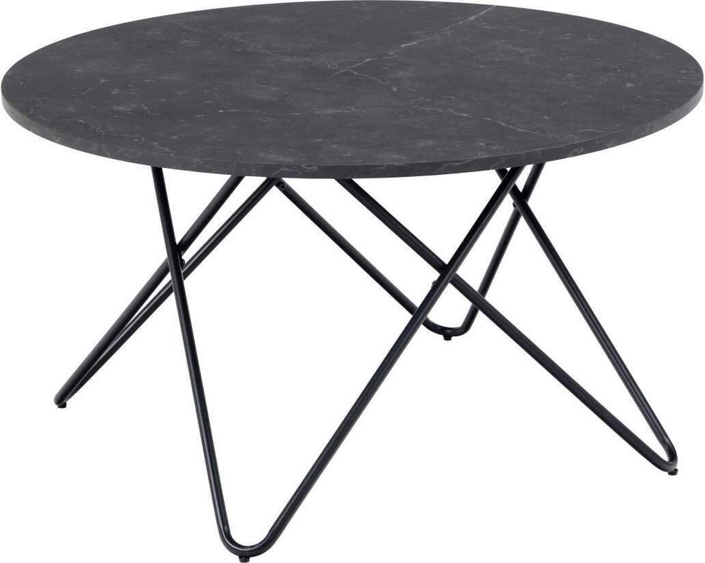Wyre Couchtisch Ø80cm schwarz.