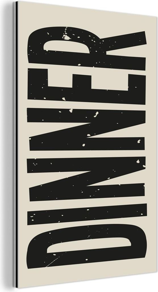 MuchoWow Wanddekoration Metall Metallbild Wandkunst 40x60 cm Lebensmittel - Weinlese - Retro - Japandi MuchoWow Aluminium Gemälde - Wanddekoration...