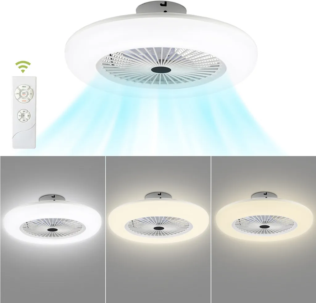 Fiqops 80W Ceiling Fan: Ventilatore Smart Wi-Fi e LED CCT 6 Velocità