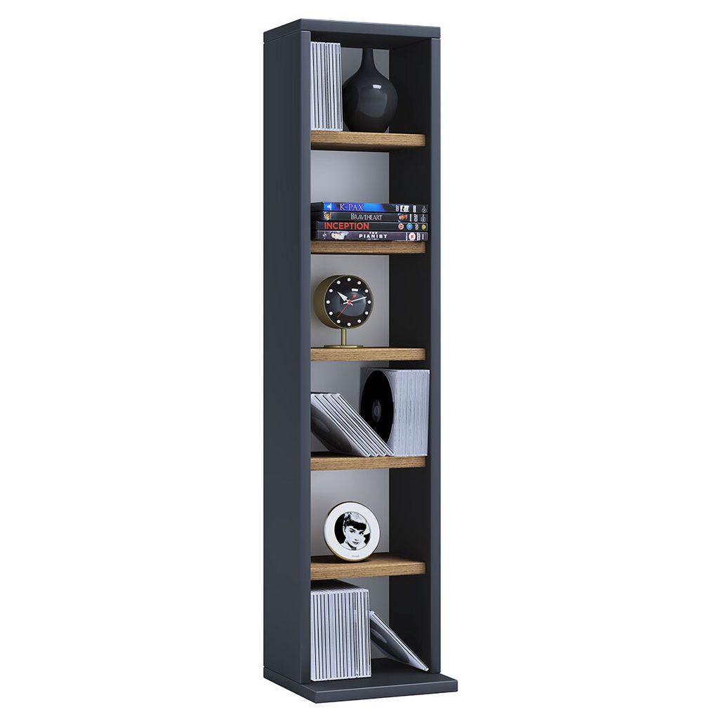 Holz CD DVD Aufbewahrung Regal Elementa Immagine del prodotto 