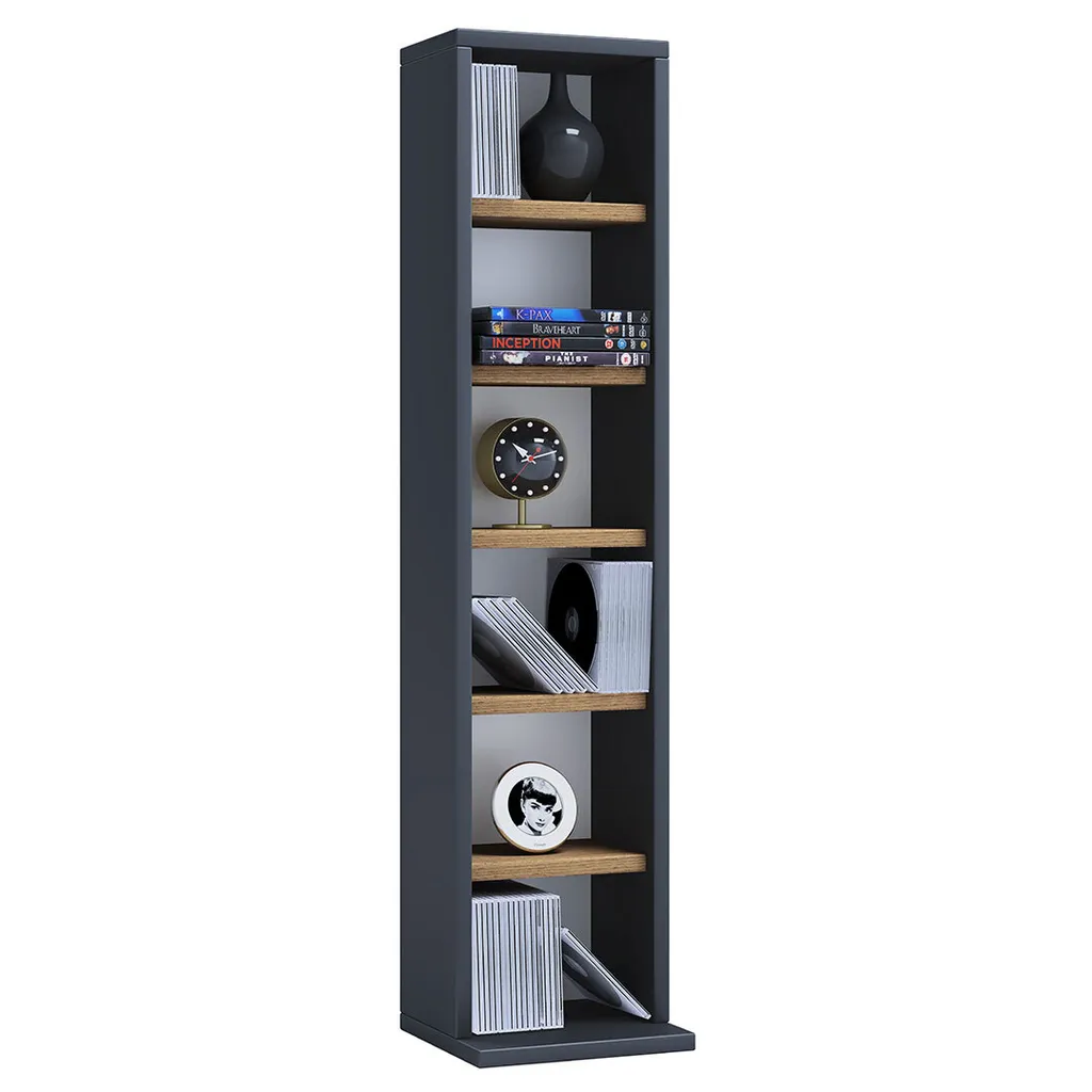 Étagère murale Elementa anthracite et chêne - Rangement mural moderne