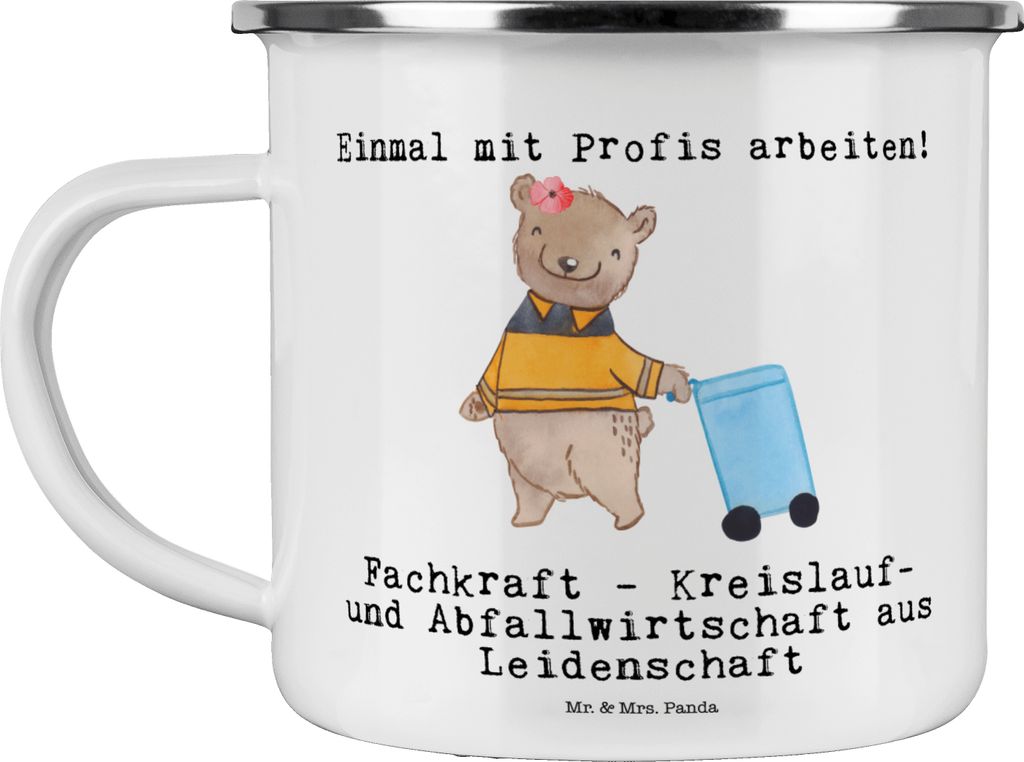 Mr. & Mrs. Panda Teetasse Fachkraft - Kreislauf- und Abfallwirtschaft Leidenschaft - Weiß - Geschenk, Witzig, Müllmann, Lustig, Müllwerker, Emai...