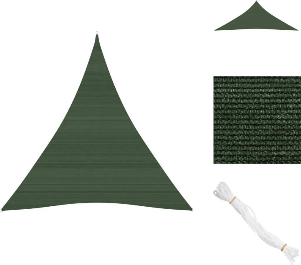 Tenda a Vela Triangolare vidaXL 4x5x5m Verde Scuro HDPE Resistente