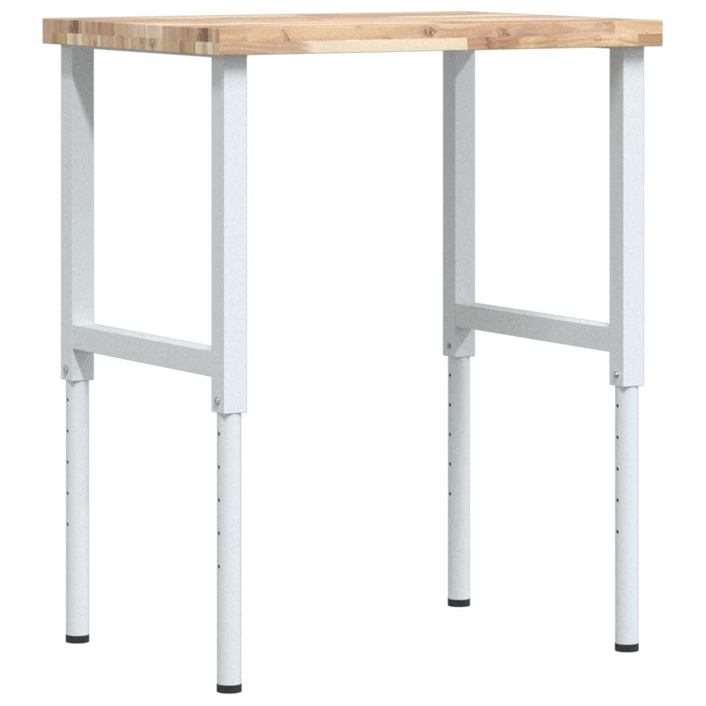 Werkbank 80x60x(73-99,5) cm Massivholz Akazie Rechteckig