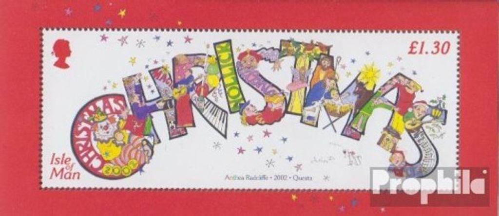 Briefmarken GB - Isle of Man 2002 Mi Block46 gestempelt Weihnachten