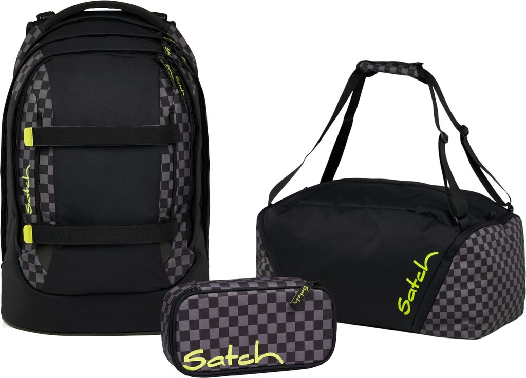 Satch Schulrucksack-Set PACK Dark Skate 3-teilig, ab 5. Klasse