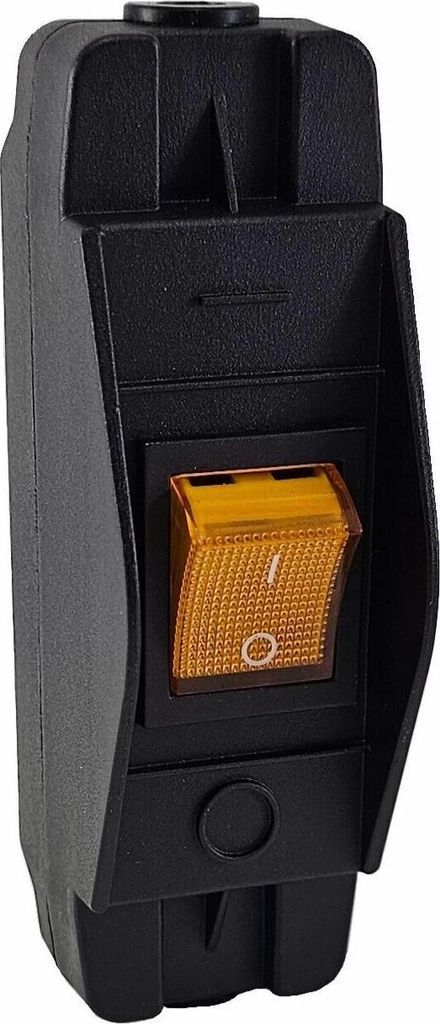 Schnurschalter Gehäuse mit auswechselbarem Wippschalter 16A 250V Gelb beleuchtet