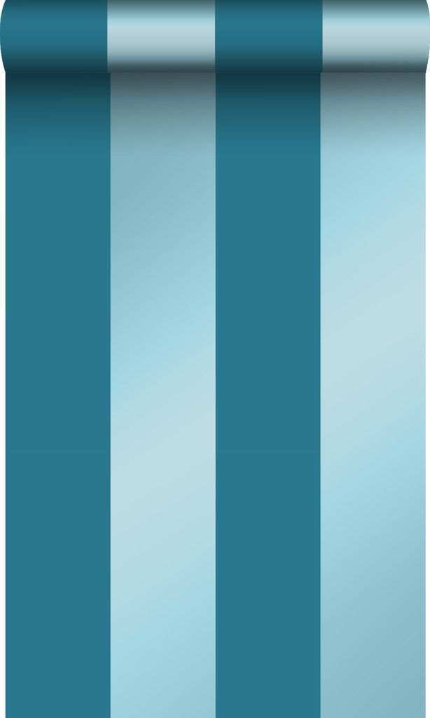 Origin Wallcoverings Tapete Streifen Petrolblau 53 cm x 10.05 m