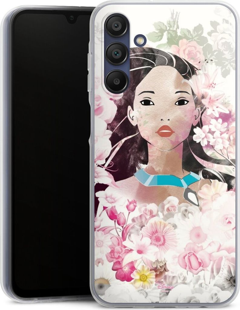 DeinDesign Handyhülle für Samsung Galaxy A15 Silikon Hülle Case Smartphone Schutzhülle Disney Offizielles Lizenzprodukt Pocahontas