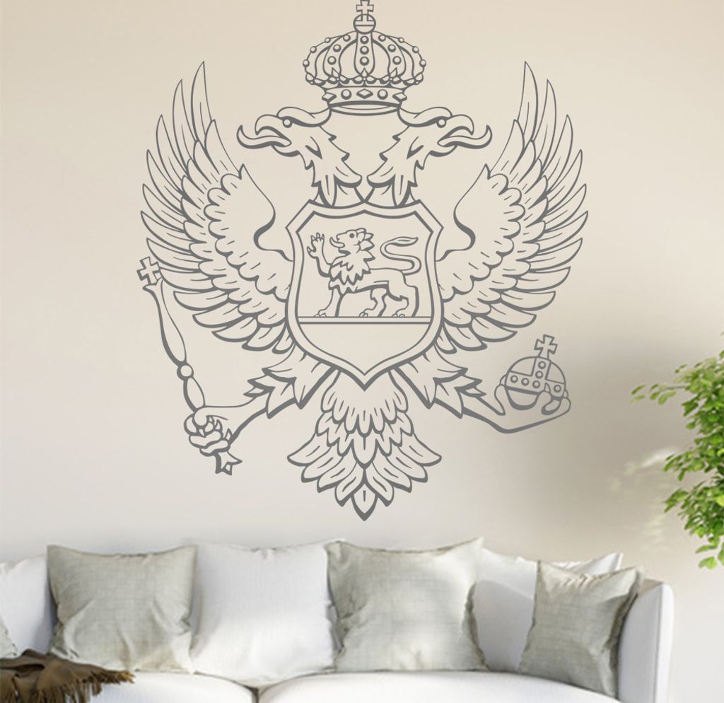 Flagge/Wappen Montes Wandtattoo in 6 Größen - Wandaufkleber Wall Sticker - Dekoration, Küche, Wohnzimmer, Schlafzimmer, Badezimmer