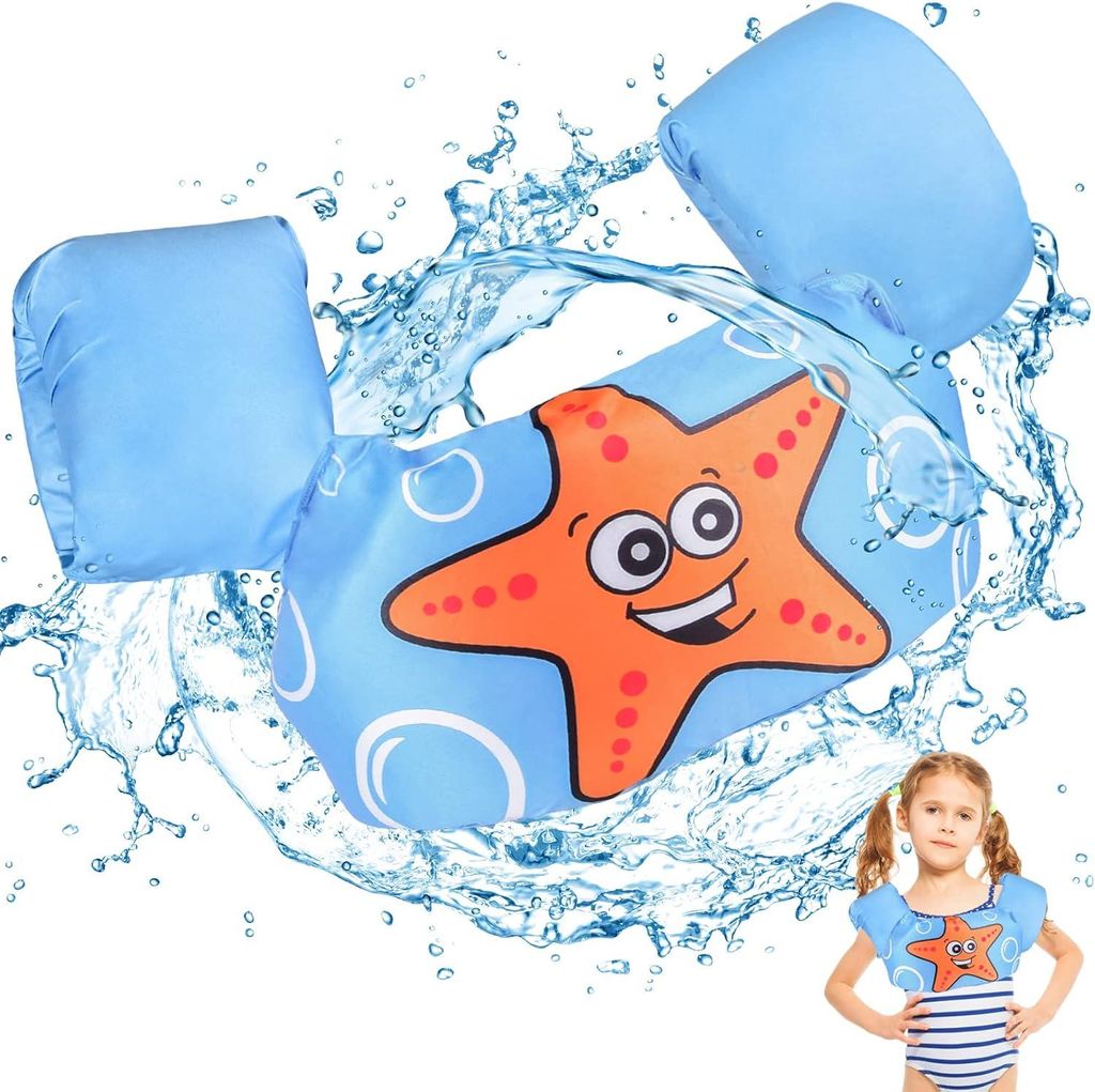 Schwimmflügel für Kinder, Schwimmflügel mit Sicherheitsschnalle, Kinderschwimmflügel, Kinderschwimmhilfe, Schwimmhilfe-Weste für Kinder 3 bis ...