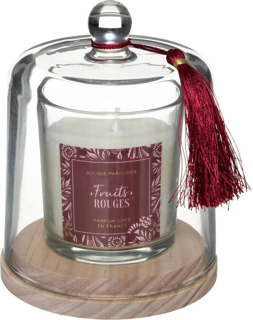 Duftkerze loli 130g mit glasglocke rote früchte - Atmosphera créateur d'intérieur