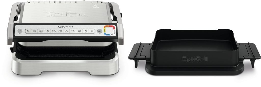 TEFAL OptiGrill 4-en-1 GC774D, acier inoxydable, métal, Image du produit 