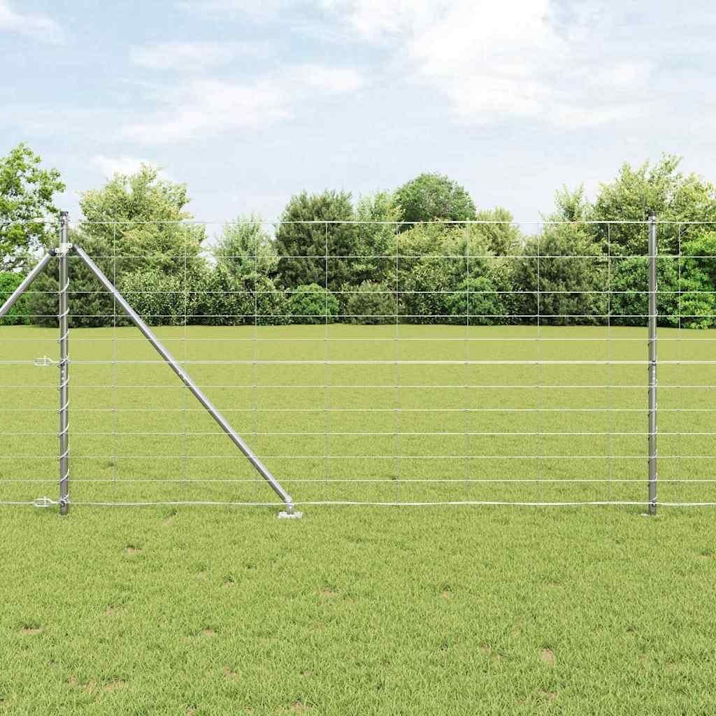 Möbel Wildzaun Silber 25 x 1,2 m Verzinkter Stahl - Metallzäune 3351428