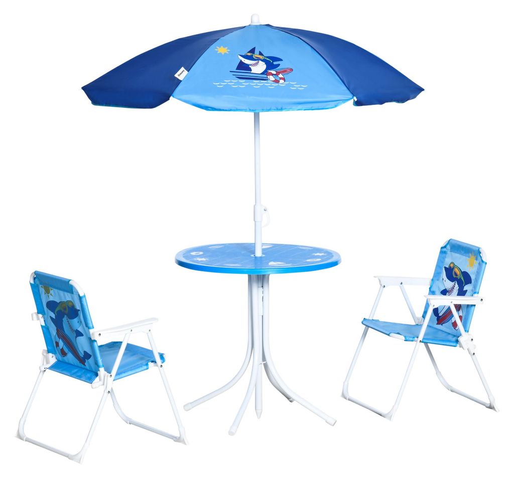 Outsunny kinderset, 4-delig, voor de tuin: 2 inklapbare Productafbeelding 