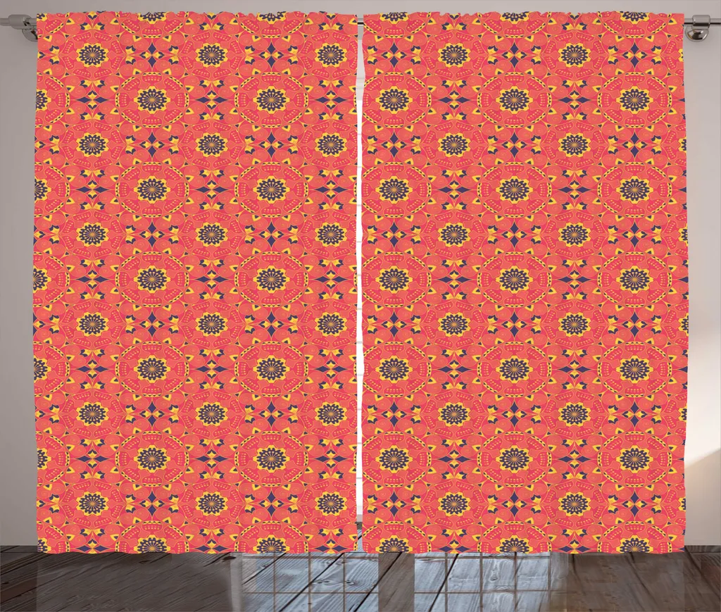 Rideau Universel pour Salon Mandala 280x225 cm Ambiance Cosy et Vintage