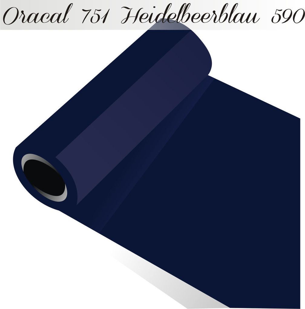 Oracal 751 - Orafol Folie 5m (Laufmeter) freie Farbwahl 118 glänzende Farben - glanz in 4 Größen, 63 cm Folienhöhe heidelbeerblau - 590