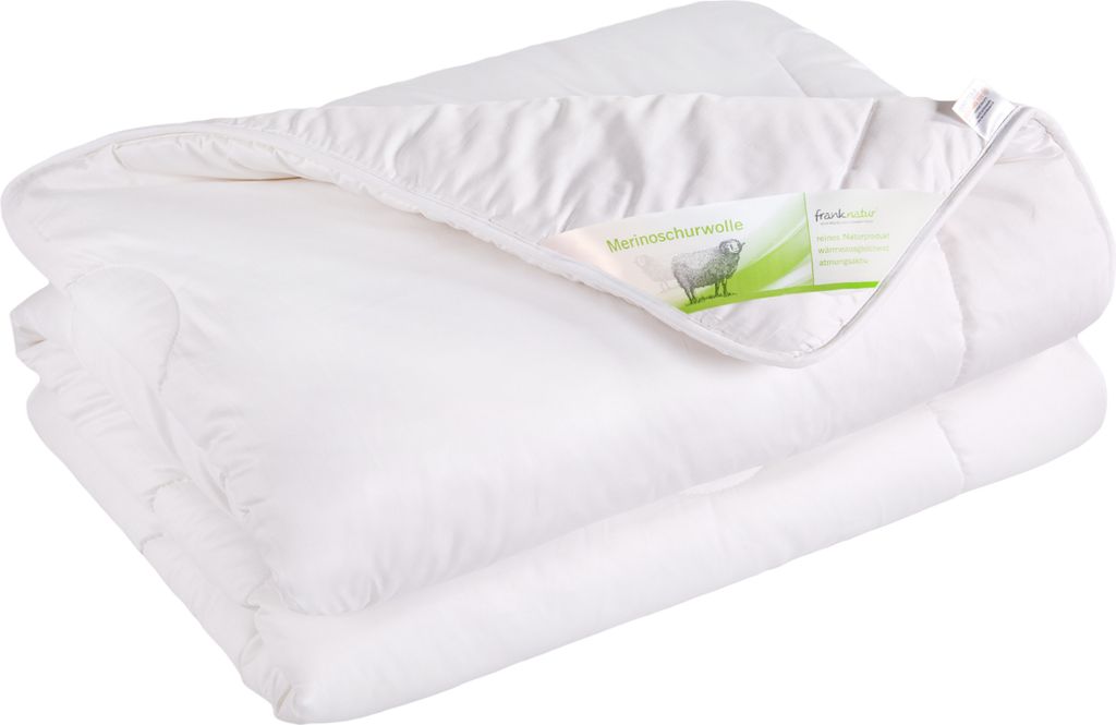 Bettdecke 155x220 4-Jahreszeiten Schurwolle Baumwolle 4 Jahreszeiten Decke Melina