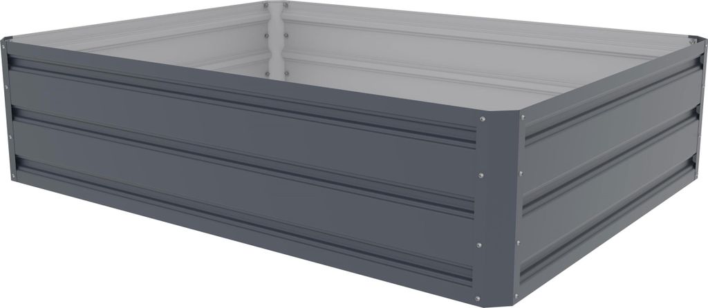 ROJAPLAST Garten-Hochbeet, Blech, 120 x 90 x 30 cm, grau