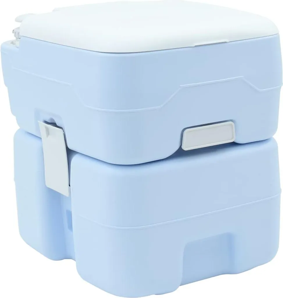 Toilettes de camping ergonomiques bleues - Structure robuste 42 cm