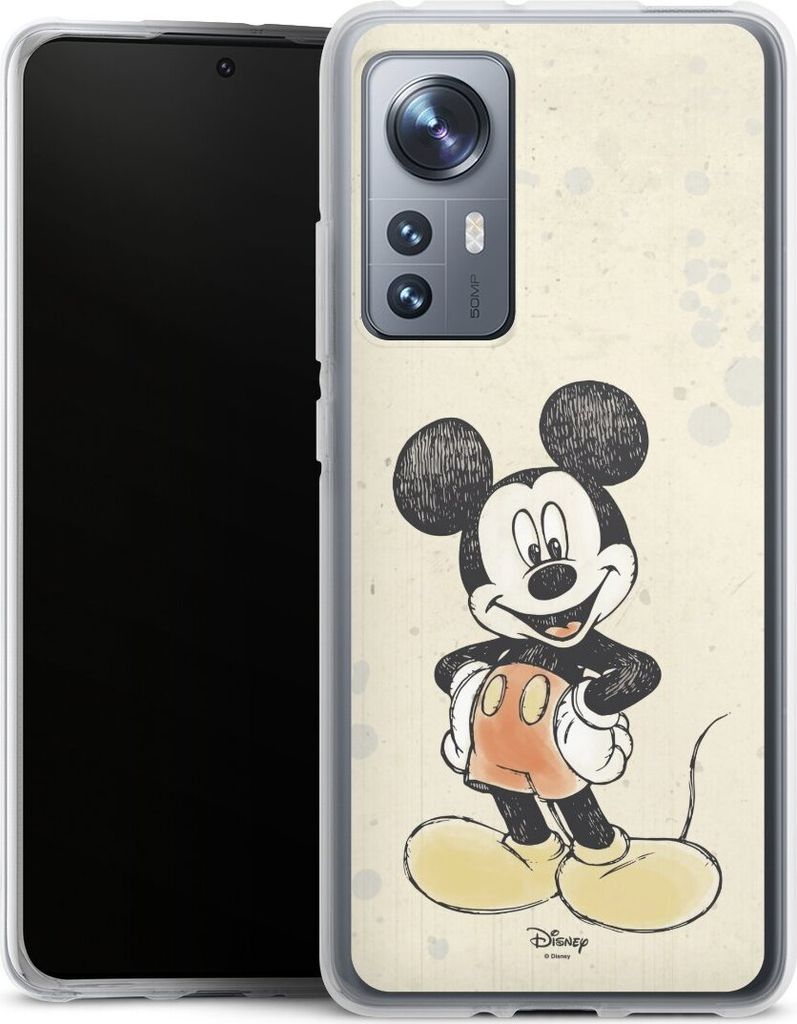 DeinDesign Handyhülle für Xiaomi 12X 5G Silikon Hülle Case Smartphone Schutzhülle Mickey & Minnie Mouse Offizielles Lizenzprodukt Wasserfarbe