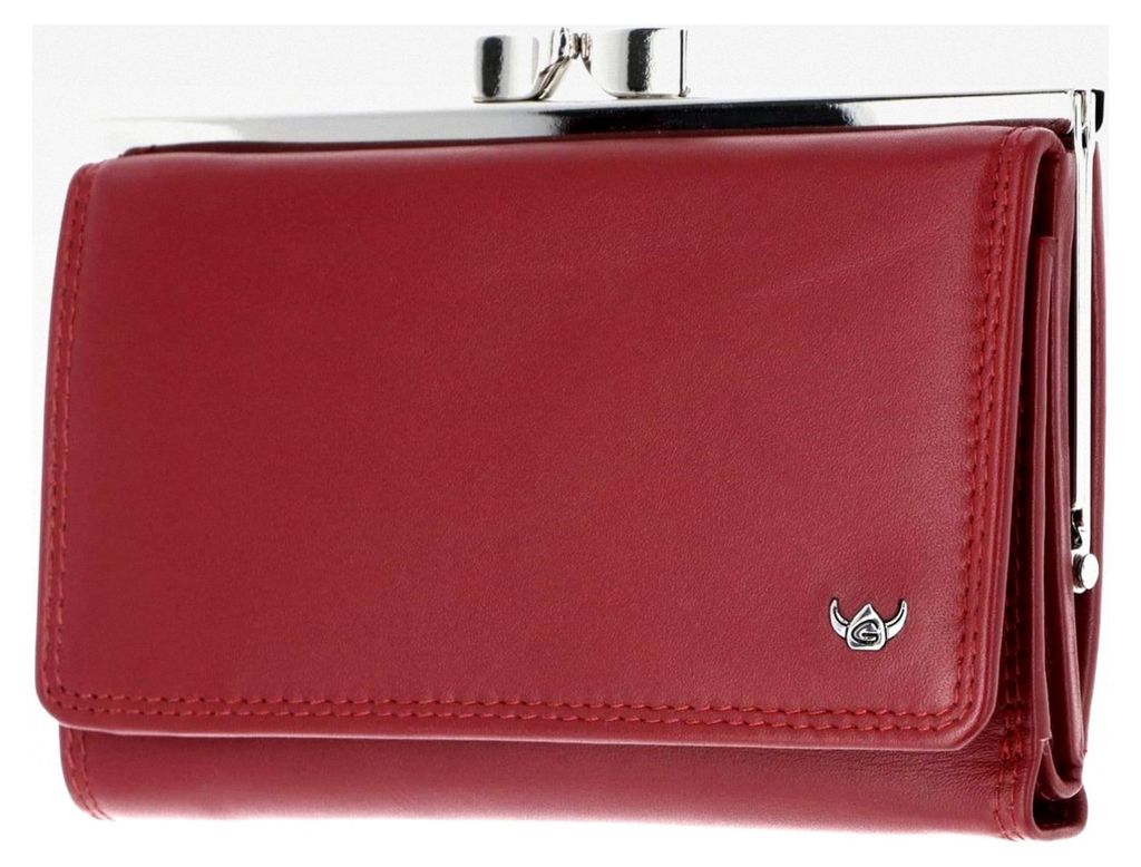 Leder Geldbörse Polo RFID Schutz Bügelbörse 2157 Rot dunkelrot