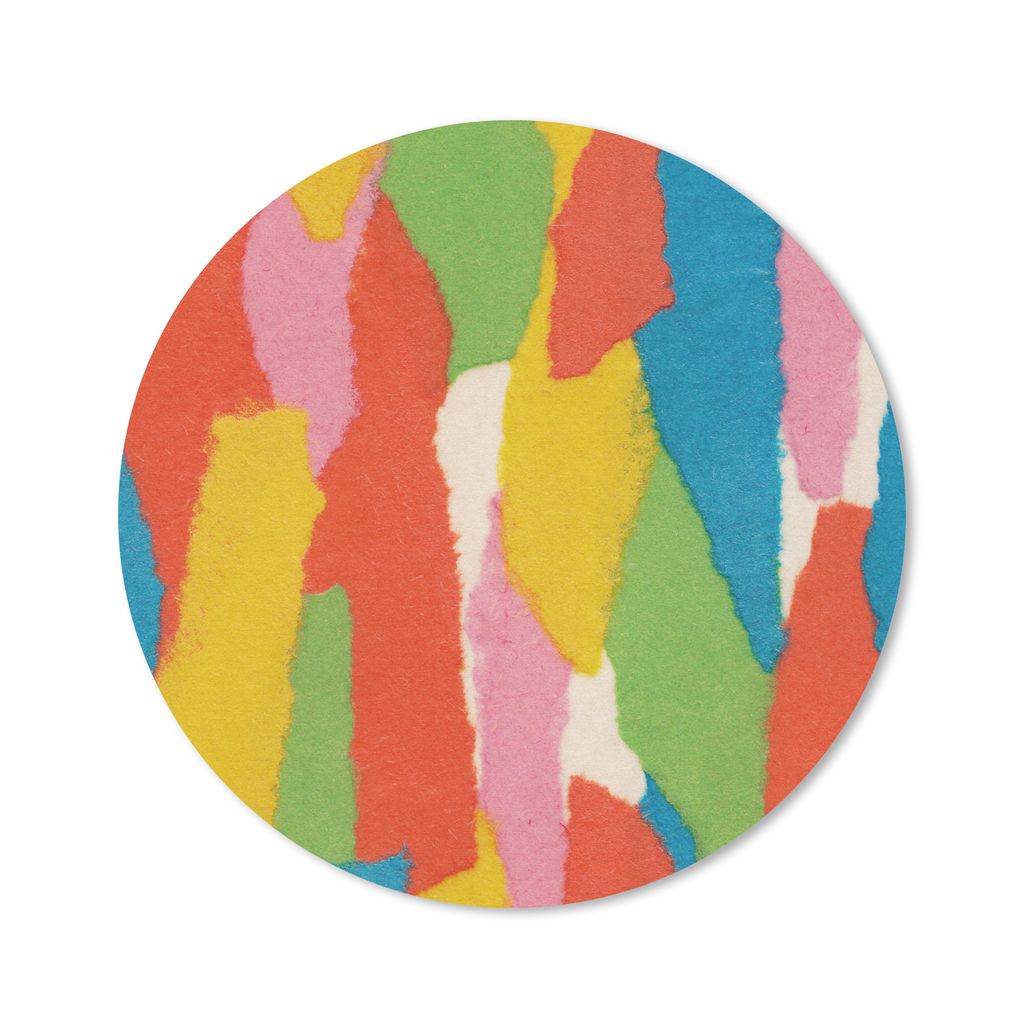 MuchoWow Mauspad Mousepad Abstrakt - Formen - Collage - Retro 20x20 cm - Mousepads - Maus Mat - Pad - Mausunterlage - Schreibtischmatte