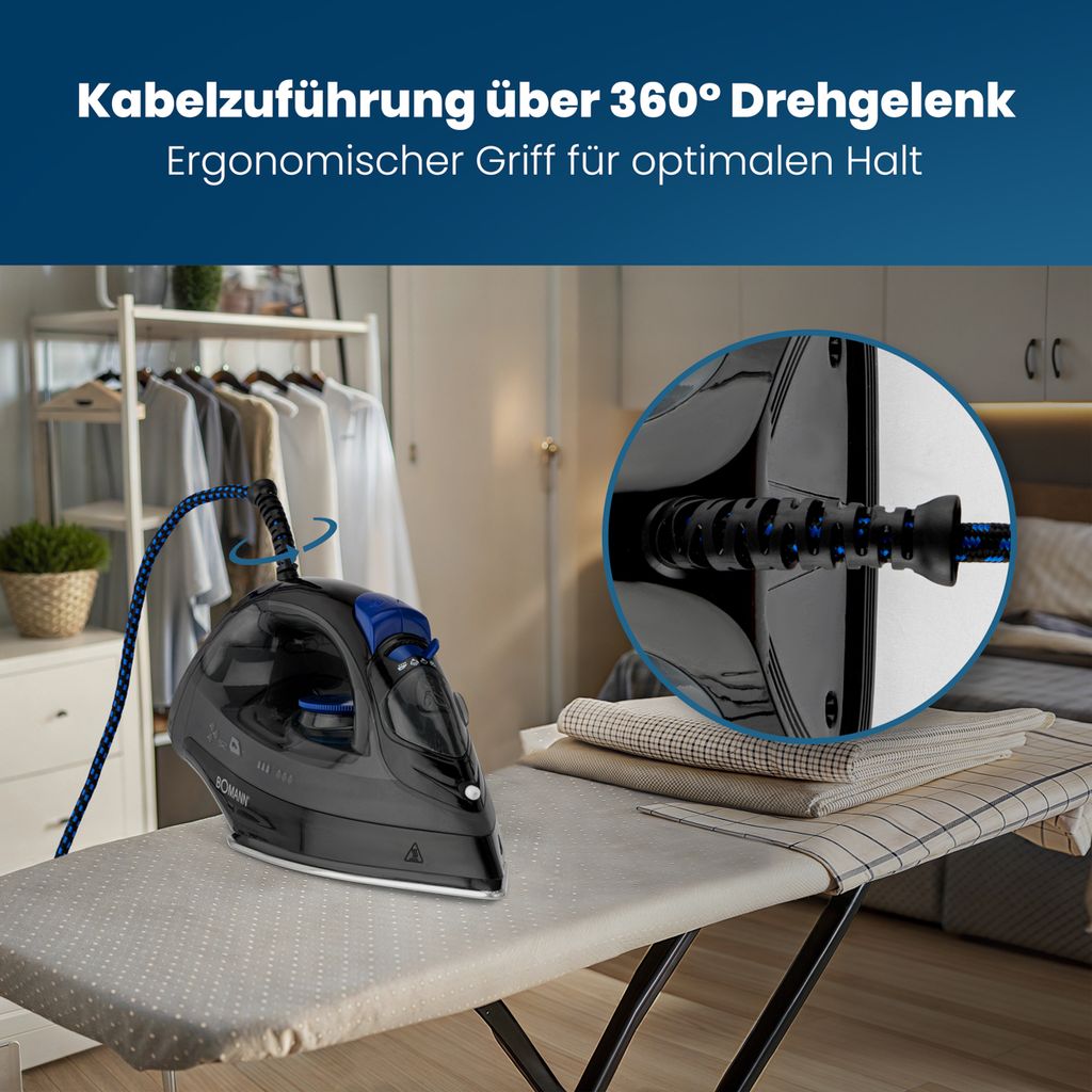 Bomann® Dampfbügeleisen mit Edelstahlspezialsohle | 1800W | Produktbild 5