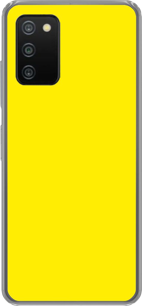 MuchoWow Handyhülle Schutzhülle Hülle für Telefoonhoesje Samsung Galaxy A03s Gelb - Zitrone - Neon - Farben Silikon Softcase Handy Hülle - S...