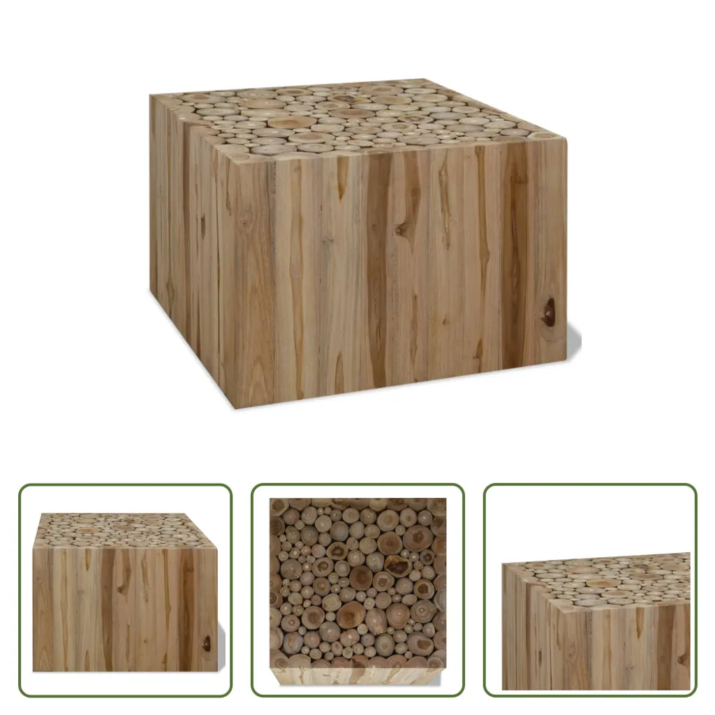 Table basse bois véritable 50 cm stable et durable pour séjour chic - 7