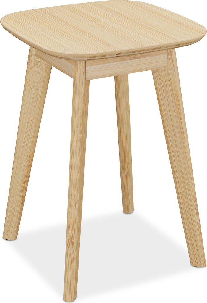 Relaxdays Esszimmerhocker aus Bambus, Sitzhocker Küche, Produktbild 
