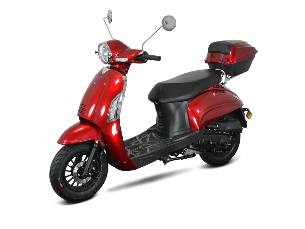 Motorroller Massimo 50 ccm 45 km/h, Euro 5, rot mit Top Produktbild 